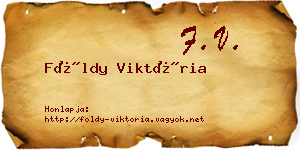 Földy Viktória névjegykártya